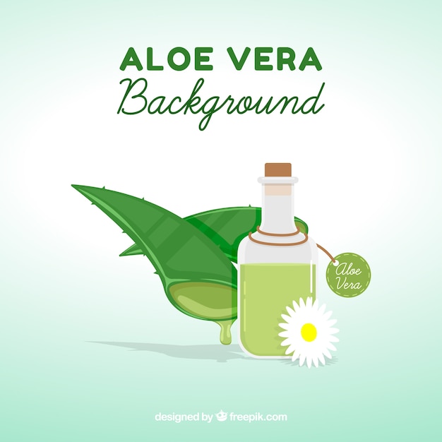 Jar background with aloe vera