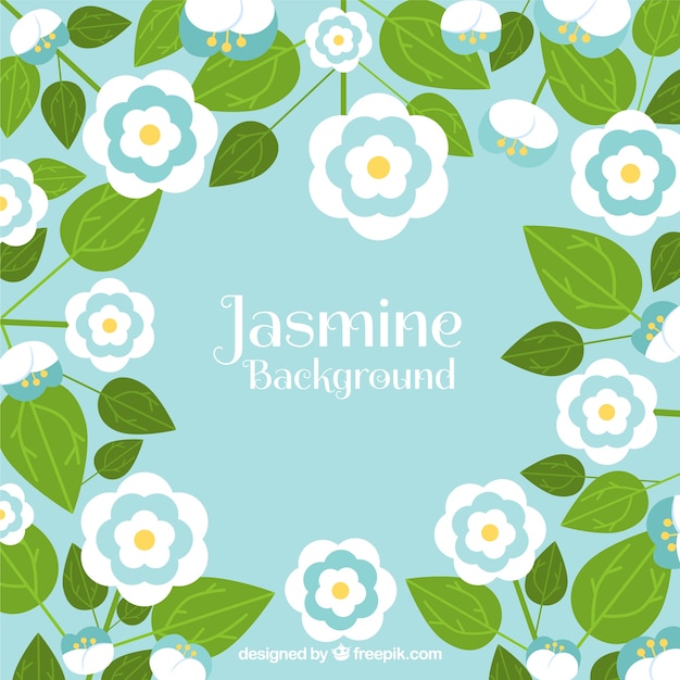 Jasmine background with flat design