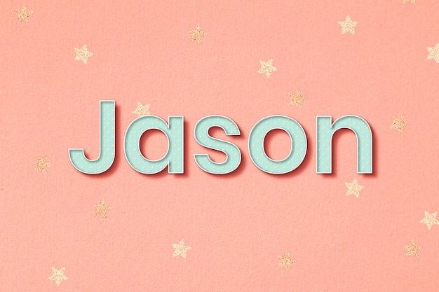 Free Vector jason word art pastel typography