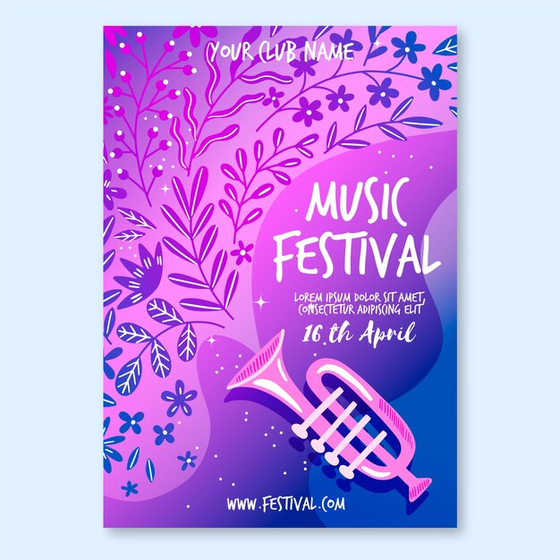 Jazz music poster template