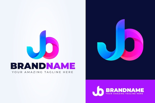 Free Vector jb logo monogram design