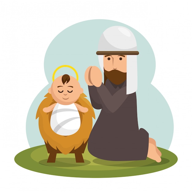 jesus baby character icon