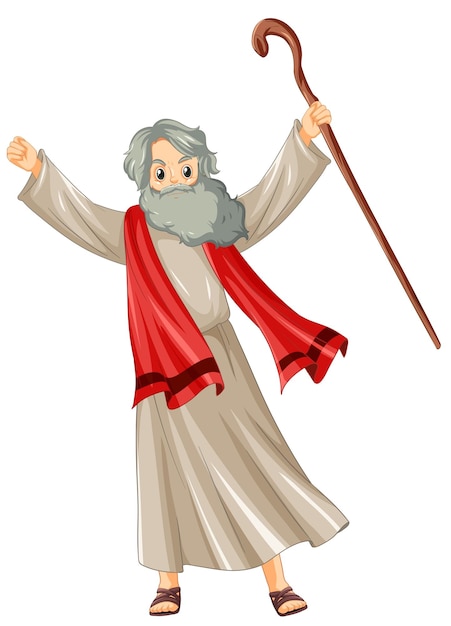 Free Vector jesus cartoon character on white background