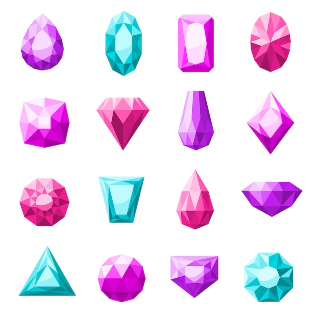 Free Vector jewels icons set