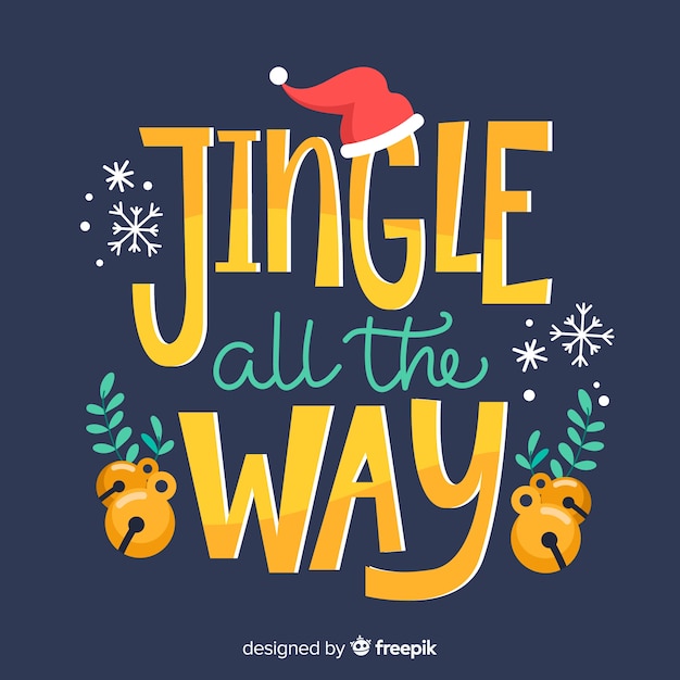 Free Vector jingle christmas lettering