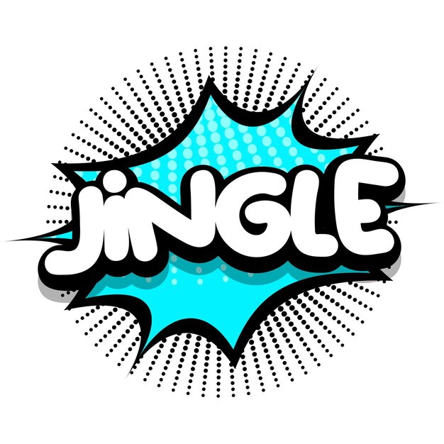 Jingle Comic book explosion bubble vector illustration