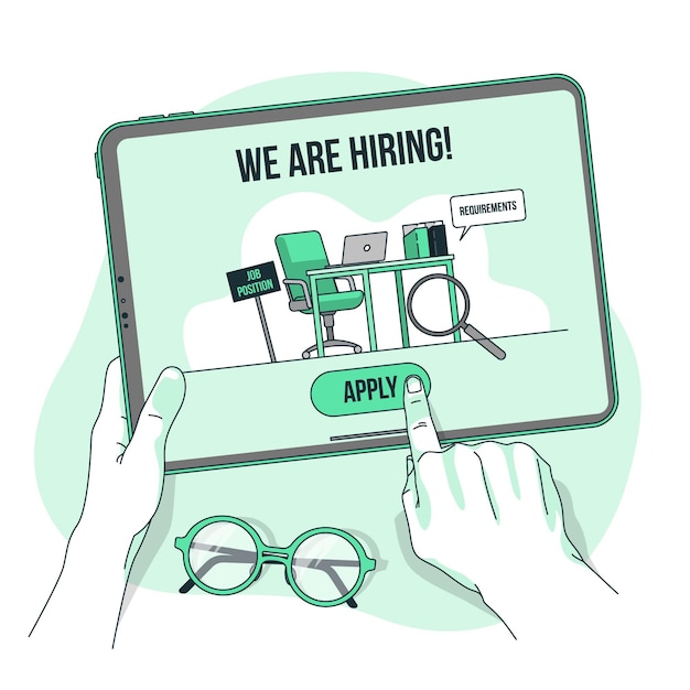 Job offers concept illustration