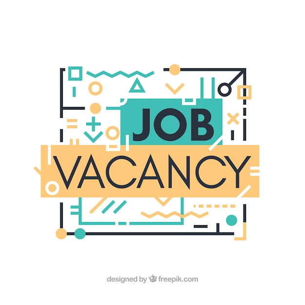 Free Vector job vacancy background in flat style