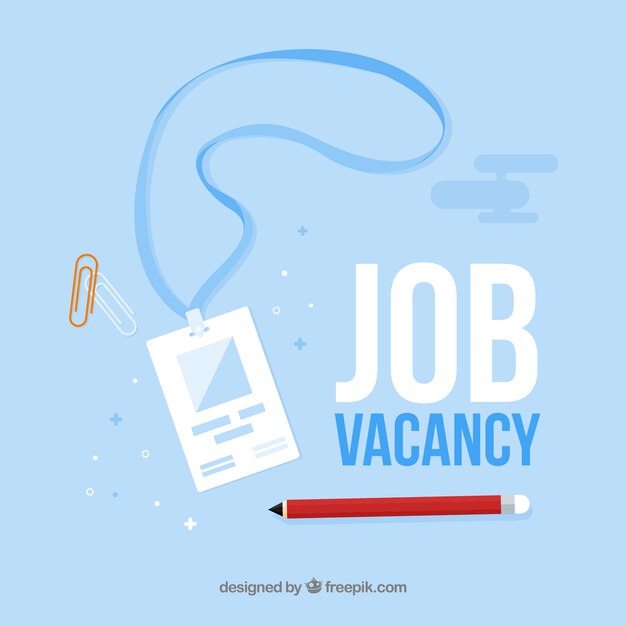 Job vacancy background in flat style