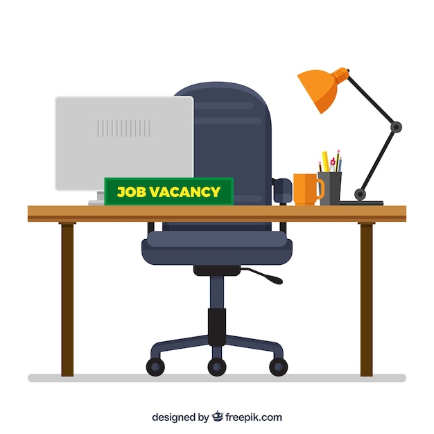 Job vacancy background in flat style