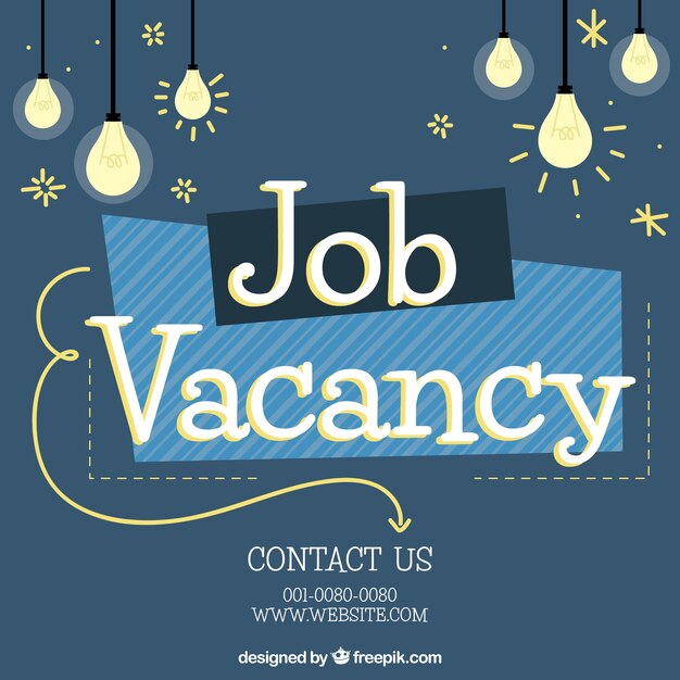 Job vacancy background in flat style