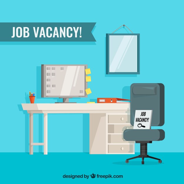 Job vacancy background in flat style