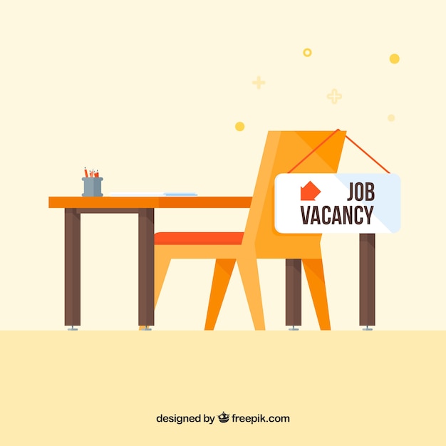 Free Vector job vacancy background in flat style