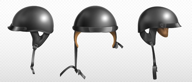 Free Vector jockey helmets set on transparent background