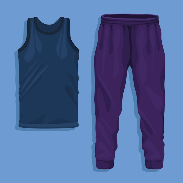 Free Vector jogger and shirt wear clothes