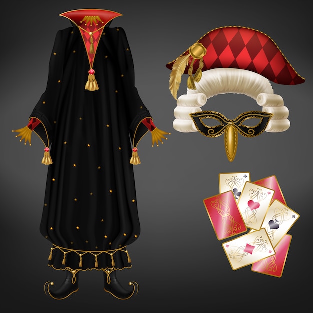 Free Vector joker or jester costume realistic