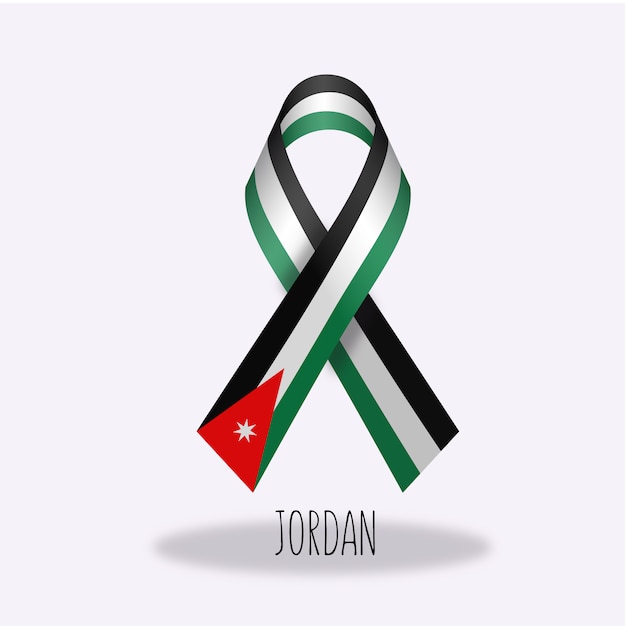 Free vector jordan flag ribbon design