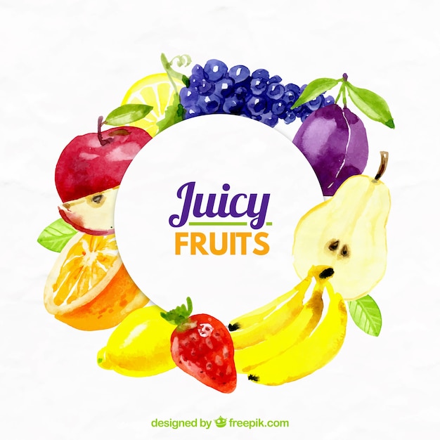 Juicy fruits background