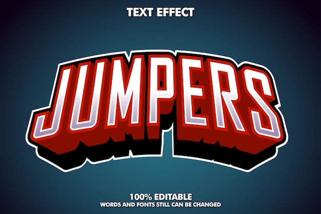 Jumpers text effect, esport logo text style