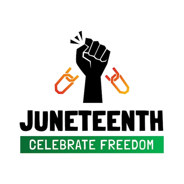 Free Vector juneteenth  logo template design