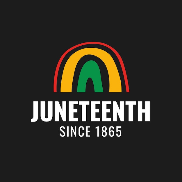 Free vector juneteenth  logo template design