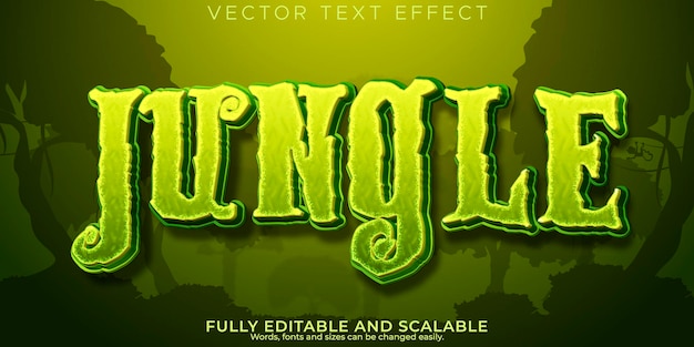 Jungle text effect editable forest and safari text style