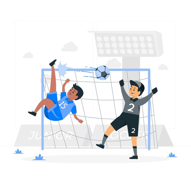 Junior soccer concept illustration