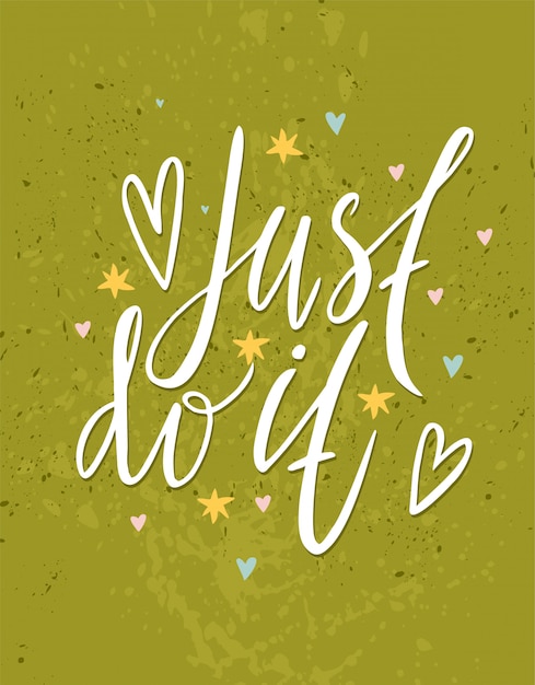 Free Vector just do it greeting card