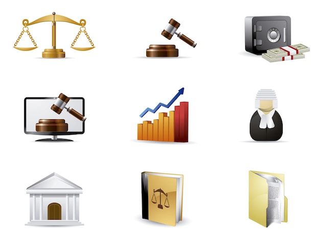 Free Vector justice icon collection