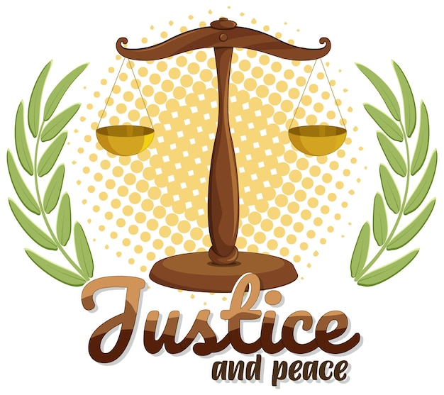 Free vector justice and peace vector illustration