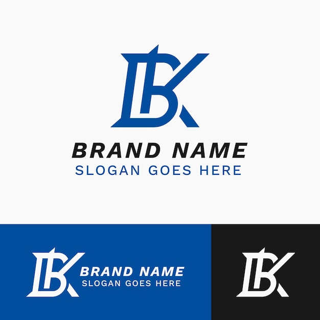 Free vector k logo monogram design