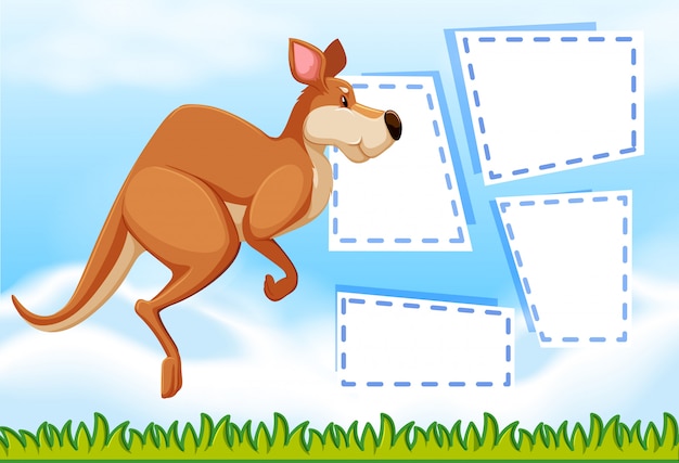 Kangaroo on note template