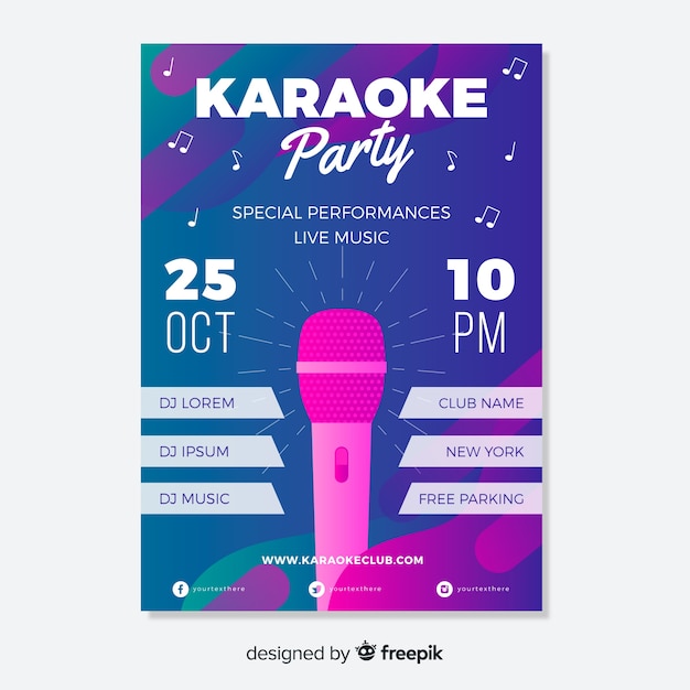 Karaoke abstract poster template