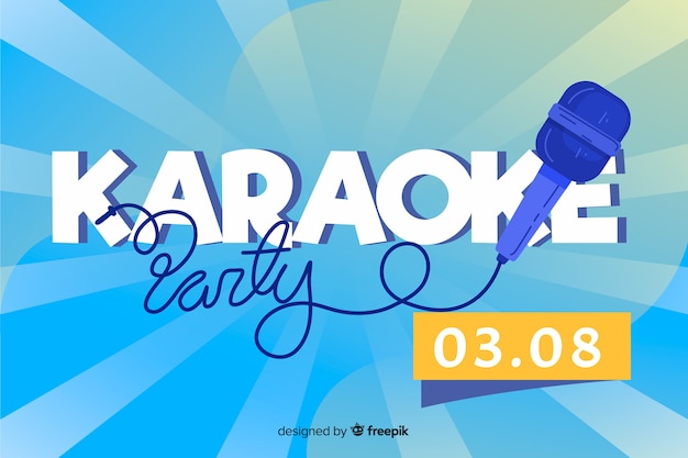 Karaoke night party banner or flyer template