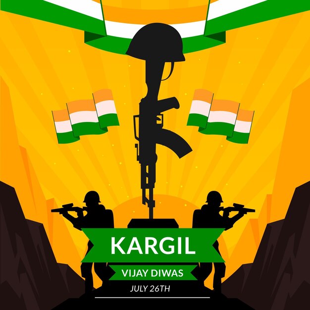 Kargil vijay diwas illustration