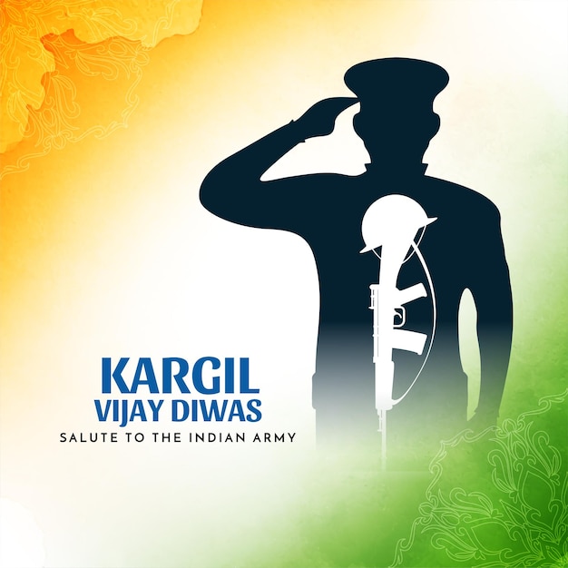 Kargil Vijiay Diwas celebration Indian flag theme background