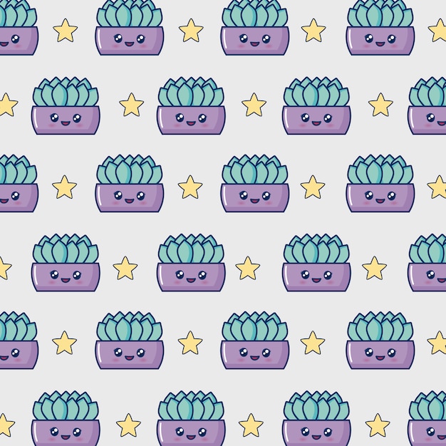 Kawaii cactus pot 