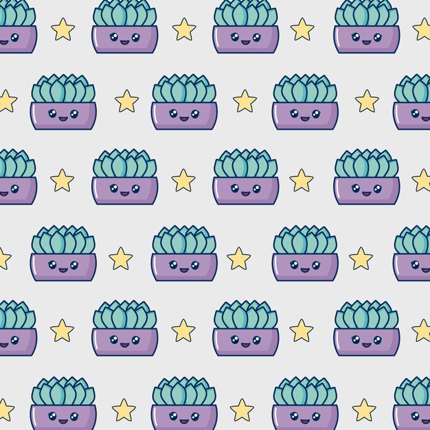 Kawaii cactus pot 