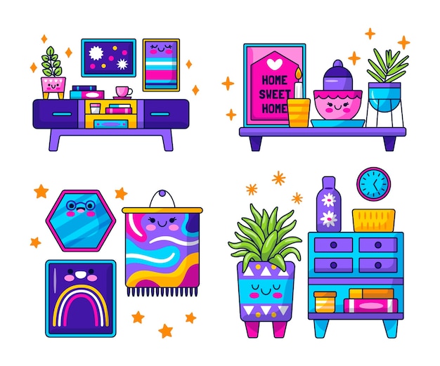 Kawaii home decor stickers