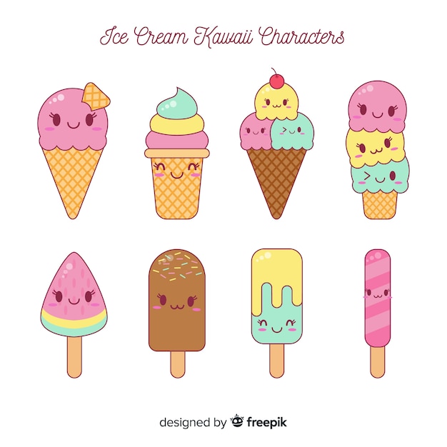 Kawaii ice cream collection