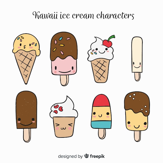 Kawaii ice cream collection