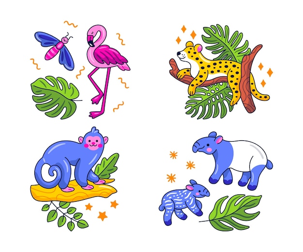 Kawaii nature sticker collection