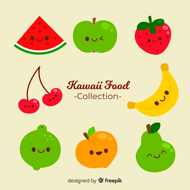 Kawaii smiling fresh food pack