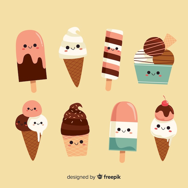 Kawaii summer ice cream collection