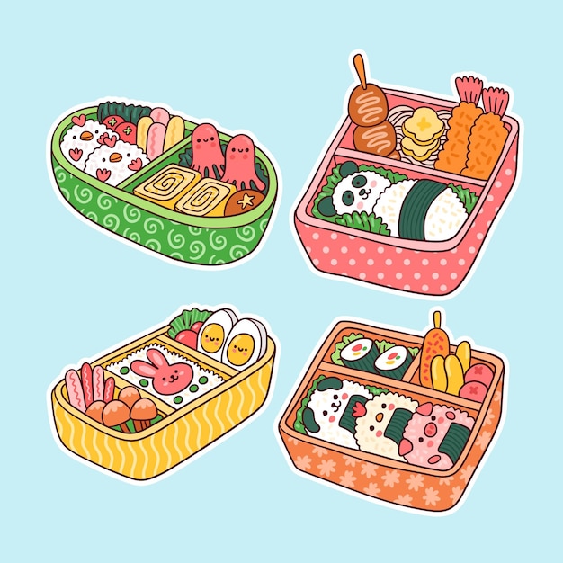 Kawaii umeboshi bento japanese lunchbox