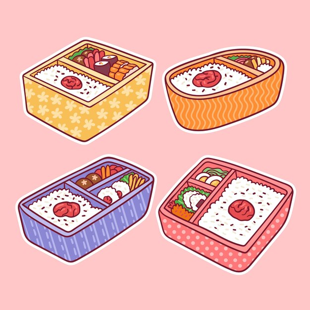 Kawaii umeboshi bento japanese lunchbox