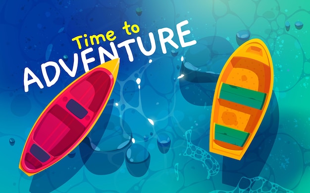 Free Vector kayak adventure background design