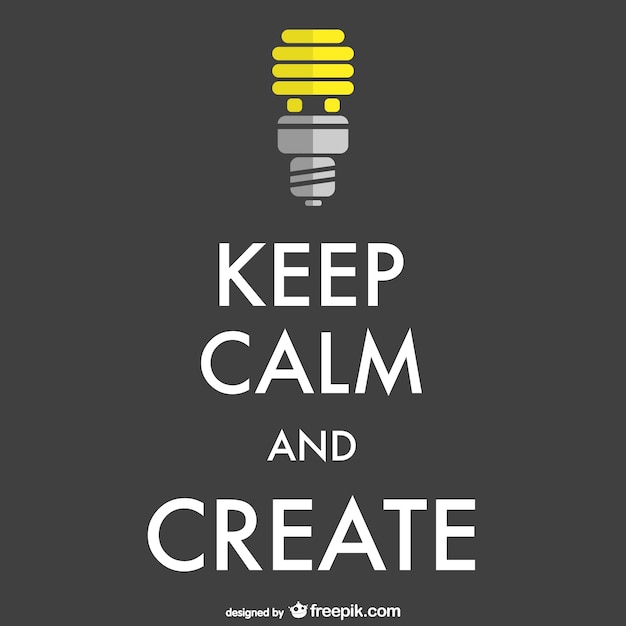 Free Vector keep calm and create poster