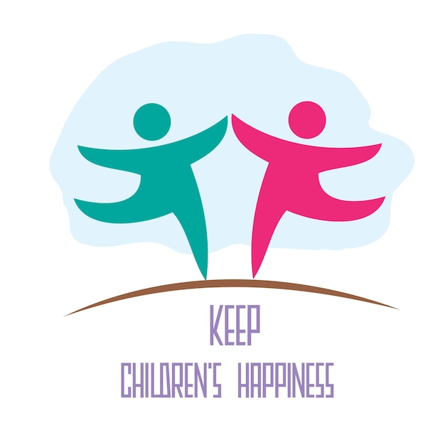 Free Vector keep childrens happiness design