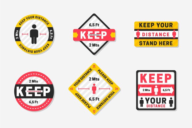 Keep your distance sign collection